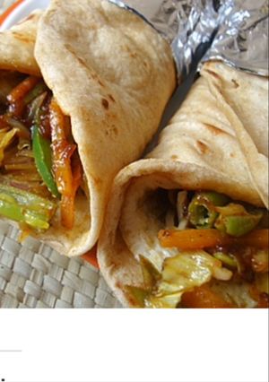A picture of Vegetable Kathi roll.