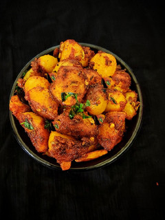 A picture of Baby Potato Fry with Corn Flour.