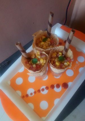 A picture of Papad corn stuffed sweetcorn.