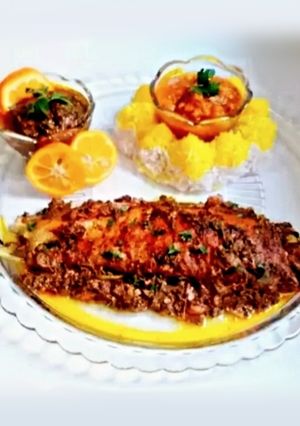 عکسی از دستور ماهی با سس تند پیازی خوشعطر و مخصوص 😋🌶🔥♨️😜
