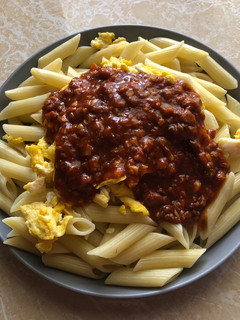 Foto resep Penne Egg Bolognese Pasta