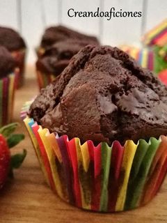 Una foto de Magdalenas de chocolate