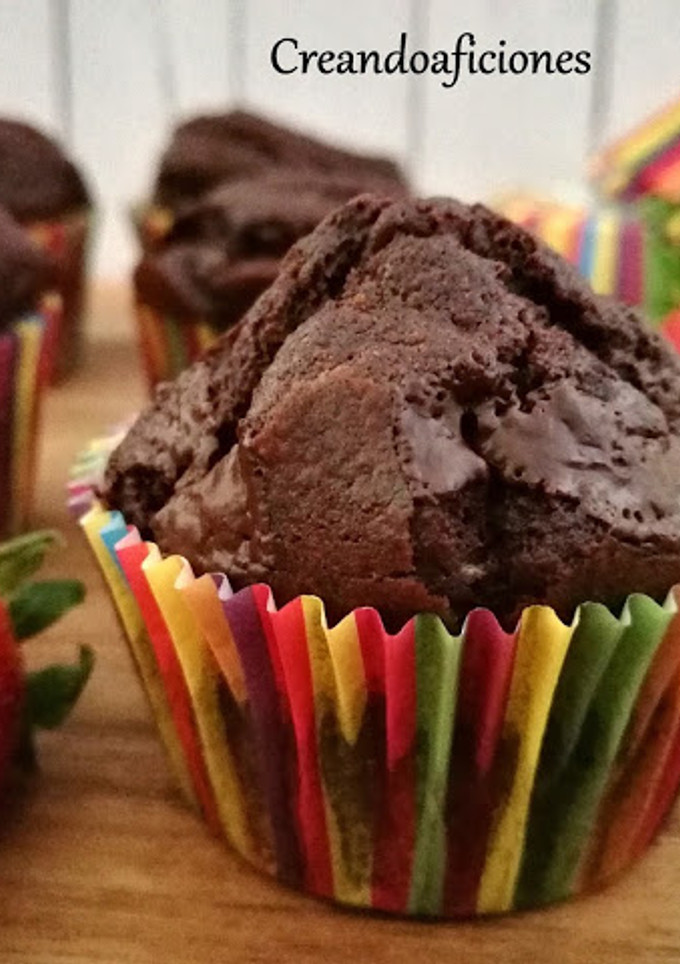 Una foto de Magdalenas de chocolate