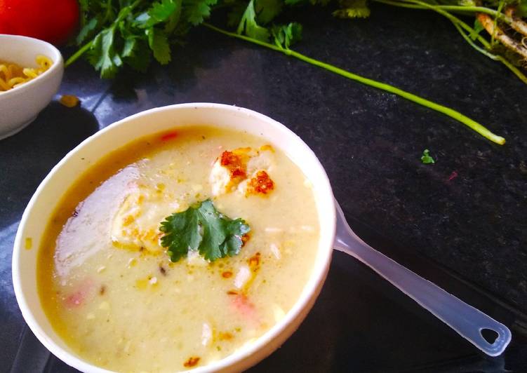 Easiest Way to Make Ultimate Vegetable and Paneer Soup