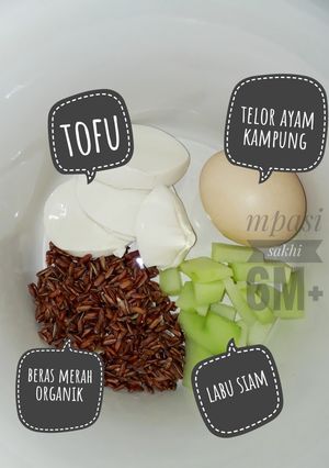 Foto resep MPASI Kuadran 6m+ 7 : Beras Merah Telor Yampung