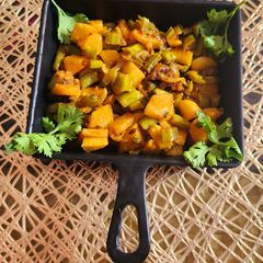A picture of Cluster beans potato sabji.