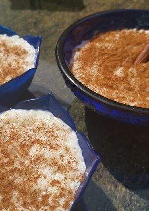 A picture of Grandma's Rice Pudding.