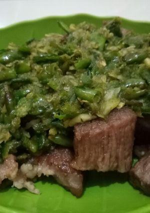Foto resep Daging gepuk sambel ijo
