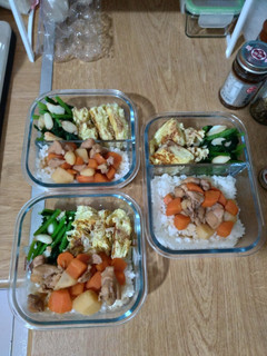 馬鈴薯燉雞肉便當 的食譜成品照片