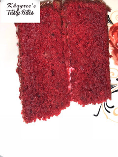 A picture of A great Red velvet cake recipe.