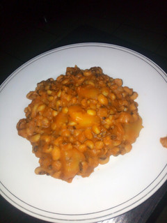 A picture of Porridge beans with sweet potatoes.