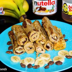 Banana Nutella French Toast Roll-Ups A picture of Banana Nutella French Toast Roll-Ups.