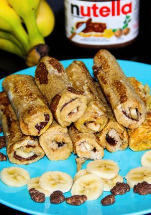 A picture of Banana Nutella French Toast Roll-Ups.