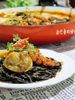 一鍋搞定~鮮美茄汁海鮮義大利麵 的食譜成品照片