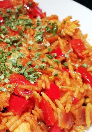 A picture of Spicy Red Risotto (Vegan).