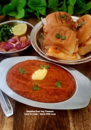 A picture of All-time favorite Pav Bhaji With Twist - Hidden Veggies Pav Bhaji For Kids - New Recipe Of Pav Bhaji.