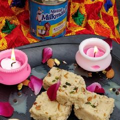 A picture of Instant thandai milk cake.