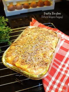 Foto resep Pasta Brulee / Fettucini Bolognese Panggang