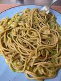 Whole Wheat Spaghetti with Zucchini and Shrimp