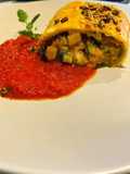 Strudel di Verdure con Coulis di Pomodorini