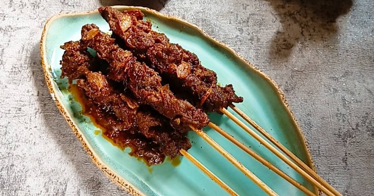 Resep Sate Daging Sapi Bumbu Rujak Mudah dan Praktis Dihidangkan