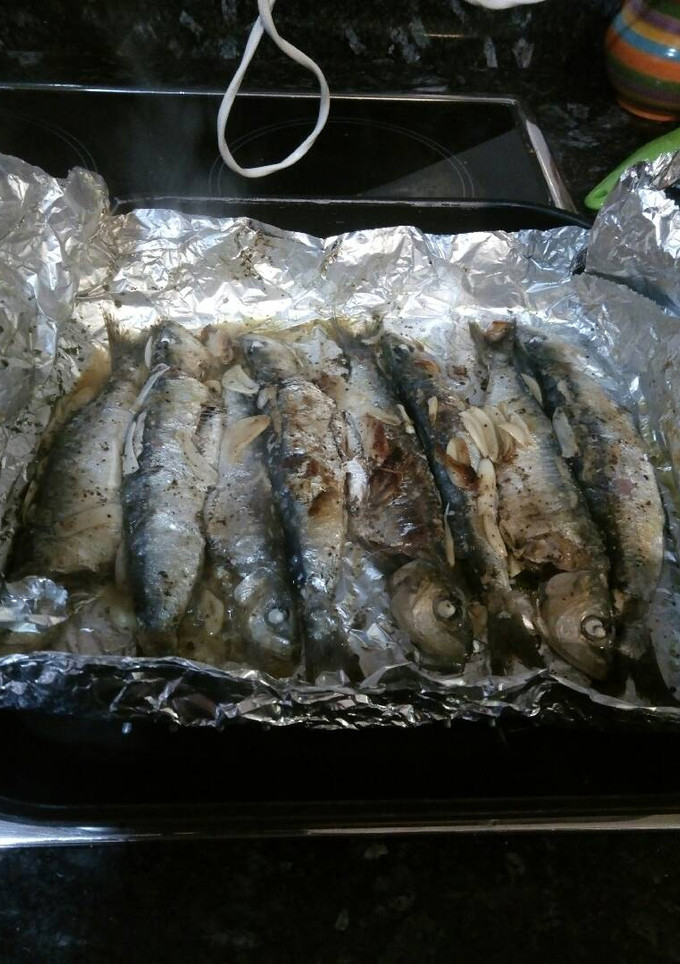 Una foto de Sardinas en papillote