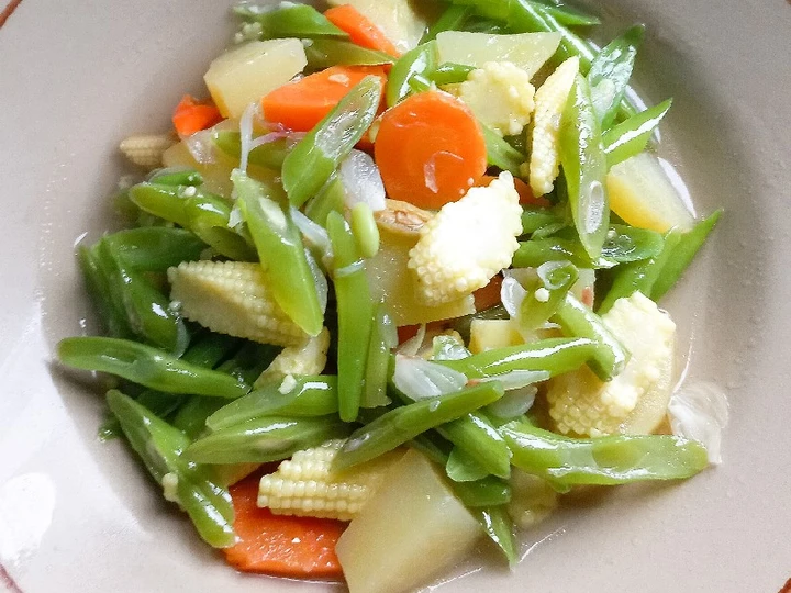 Langkah Mudah untuk Membikin Resep Tumis Buncis dan Jagung Muda yang Uenak Anti Ribet, Mantap
