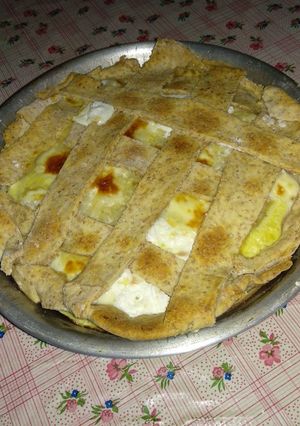 Una foto de Tarta de verduras con masa integral 🍅