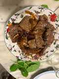Manzo marinato saltato con verdure