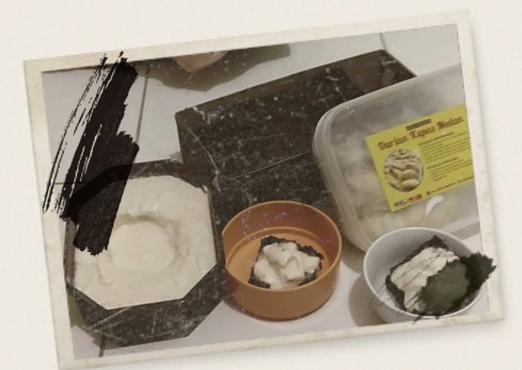 Ice cream durian topping brownies