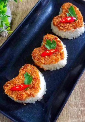 Foto resep Nasi ketan topping abon