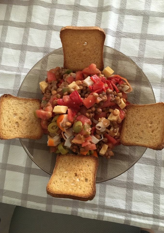 Una foto de Ensalada veraniega de lentejas