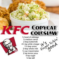 A picture of KFC copycat coleslaw.