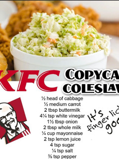 A picture of KFC copycat coleslaw.