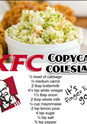 A picture of KFC copycat coleslaw.