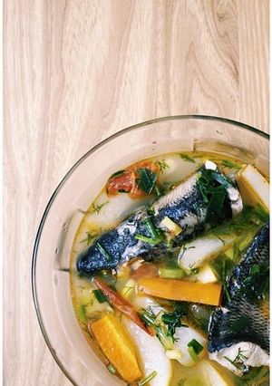 Hình của món Canh cá quả nấu su hào, cà rốt.