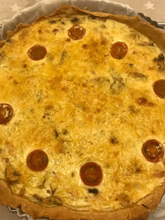 Una foto de Quiche de Champiñones y Bacon (masa homemade)