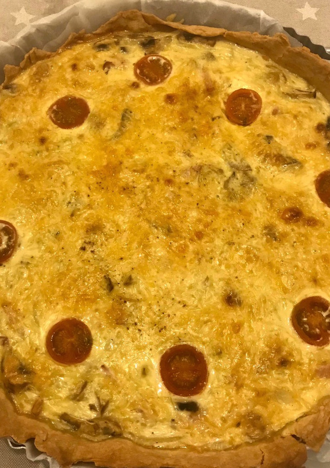 Una foto de Quiche de Champiñones y Bacon (masa homemade)