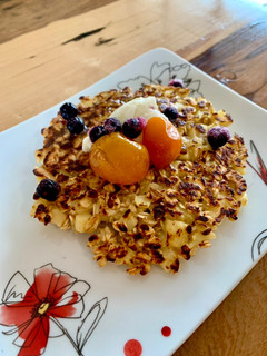 Una foto de Tortilla de avena y manzana 🍎🥞