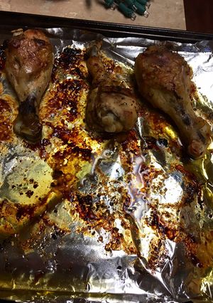 A picture of Jeremiah’s Out-of-this-World Baked Chicken Legs.