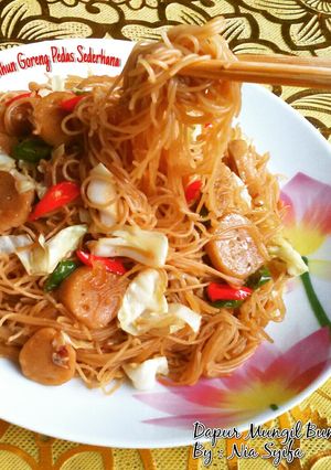Foto resep Mie Bihun Goreng Pedas Sederhana