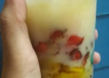 Resep Terbaru Es susu biji delima Praktis Enak