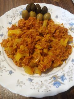 عکسی از دستور خوراک کلم و گوشت چرخ کرده