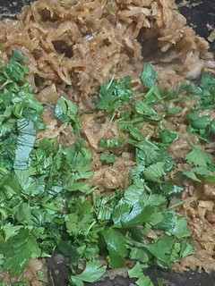 A picture of Radish stuffing for Parathas/samosa.