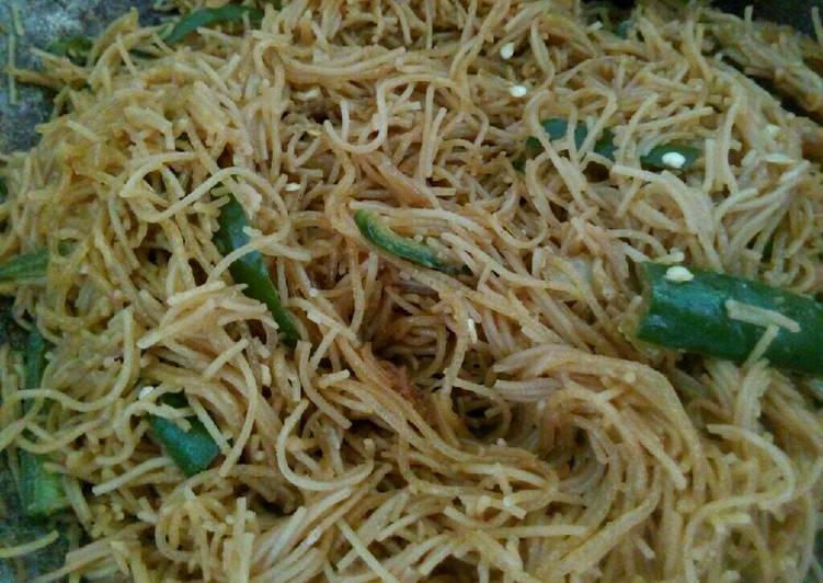 Resep Bihun goreng cabe hijau ala nasi kotak Lezat