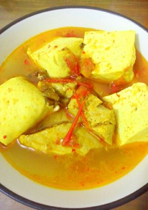 Foto resep Ikan Tuna Tahu Putih Kuah Kuning 
