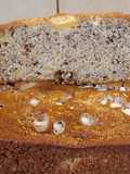 Budín de bananas, manzana y nueces sin huevos