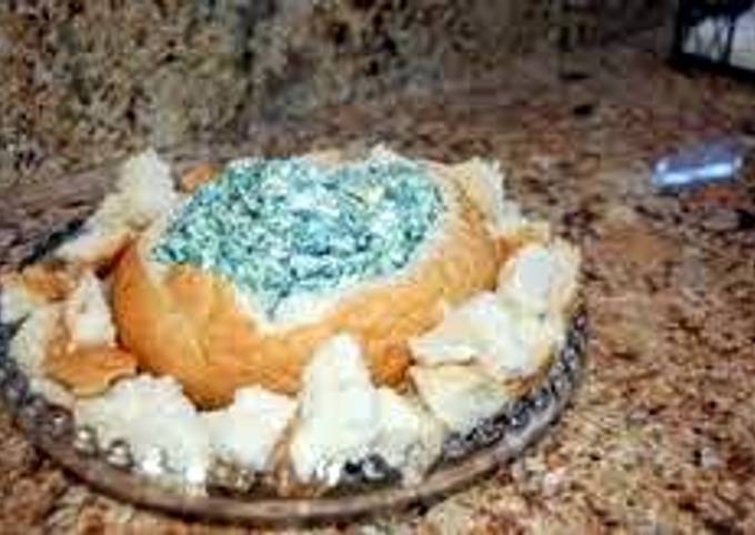 Recipe of Speedy Spinach Dip and Bread Bowl