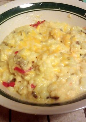 A picture of Easy Cheesy Mashed Potatoes.