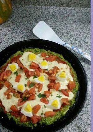 Una foto de Pizza de zapallitos
